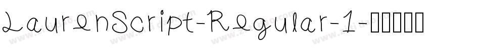 LaurenScript-Regular-1字体转换