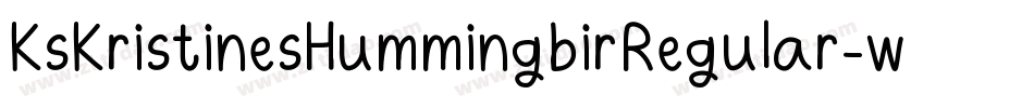 KsKristinesHummingbirRegular-wXJn字体转换