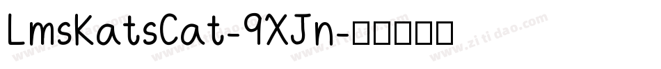LmsKatsCat-9XJn字体转换