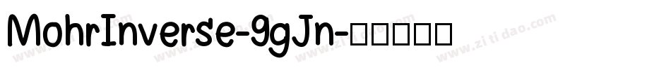 MohrInverse-9gJn字体转换