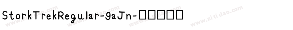 StorkTrekRegular-9aJn字体转换