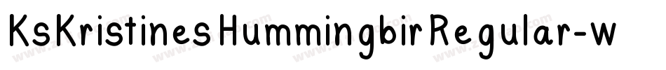 KsKristinesHummingbirRegular-wXJn字体转换