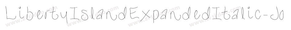 LibertyIslandExpandedItalic-JoLm字体转换