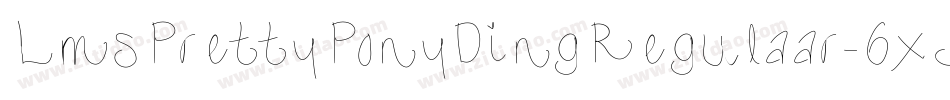 LmsPrettyPonyDingRegulaar-6xJo字体转换