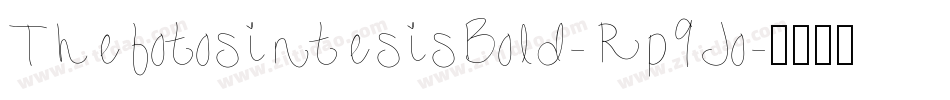 ThefotosintesisBold-Rp9Jo字体转换