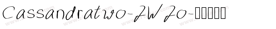 Cassandratwo-JWJo字体转换