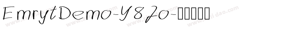 EmrytDemo-Y8Jo字体转换
