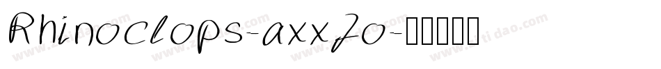 Rhinoclops-axxJo字体转换