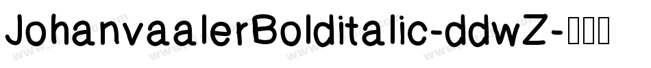 JohanvaalerBolditalic-ddwZ字体转换