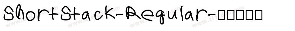 ShortStack-Regular字体转换