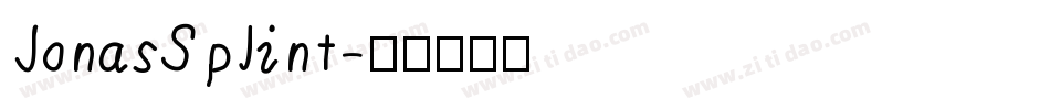 JonasSplint字体转换
