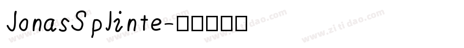 JonasSplinte字体转换