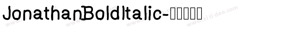 JonathanBoldItalic字体转换
