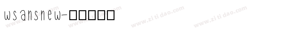 wsansnew字体转换
