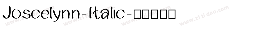 Joscelynn-Italic字体转换