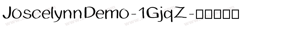 JoscelynnDemo-1GjqZ字体转换