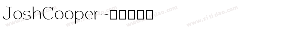 JoshCooper字体转换