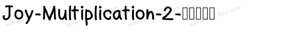 Joy-Multiplication-2字体转换