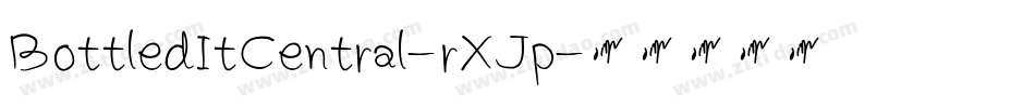 BottledItCentral-rXJp字体转换