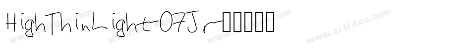HighThinLight-07Jr字体转换