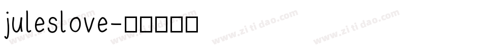 juleslove字体转换