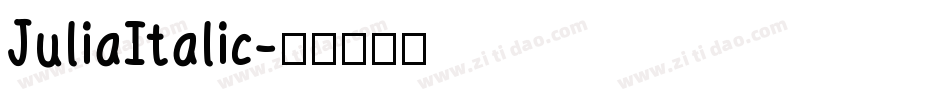 JuliaItalic字体转换
