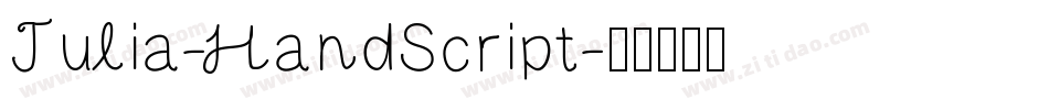 Julia-HandScript字体转换