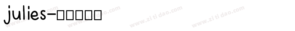 julies字体转换
