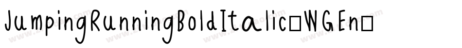 JumpingRunningBoldItalic-WGEn字体转换