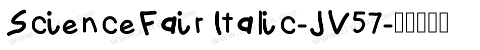 ScienceFairItalic-JV57字体转换