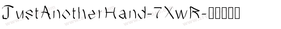 JustAnotherHand-7XwR字体转换