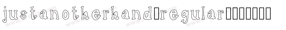 justanotherhand-regular-2字体转换