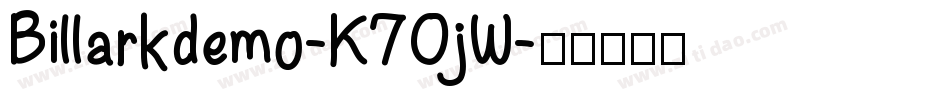 Billarkdemo-K70jW字体转换
