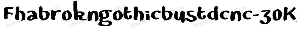 Fhabrokngothicbustdcnc-30K3字体转换