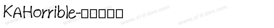 KAHorrible字体转换