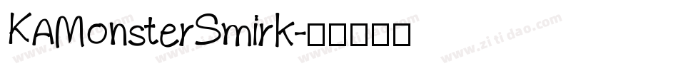 KAMonsterSmirk字体转换
