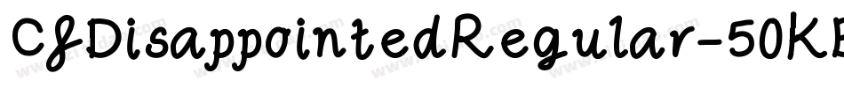 CfDisappointedRegular-50KB字体转换