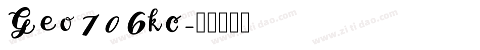 Geo706kc字体转换