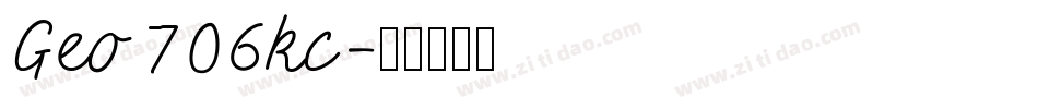 Geo706kc字体转换