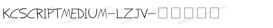 KcScriptMedium-lzJV字体转换