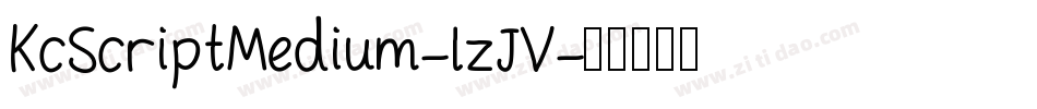 KcScriptMedium-lzJV字体转换