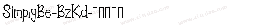 SimplyBe-BzKd字体转换