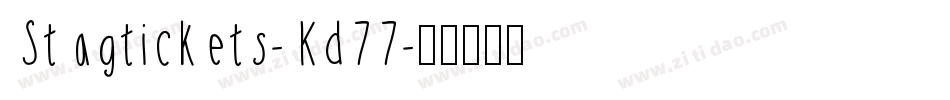 Stagtickets-Kd77字体转换