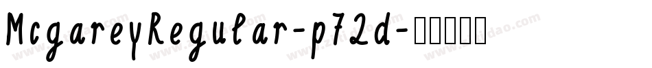 McgareyRegular-p72d字体转换