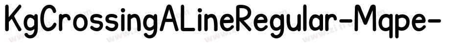 KgCrossingALineRegular-Mqpe字体转换