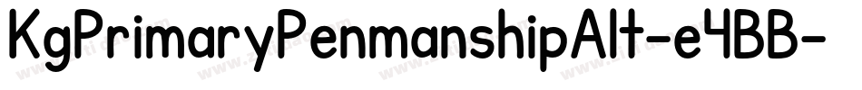 KgPrimaryPenmanshipAlt-e4BB字体转换