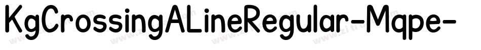 KgCrossingALineRegular-Mqpe字体转换
