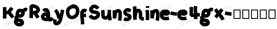 KgRayOfSunshine-e4gx字体转换