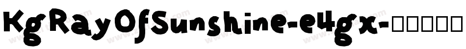 KgRayOfSunshine-e4gx字体转换