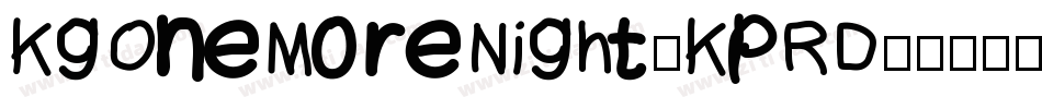 KgOneMoreNight-KpRD字体转换